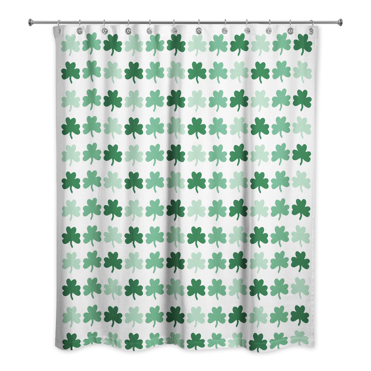 Multiple Pattern Ombre Shamrock Shower Curtain 71" x 74" Shower Curtain